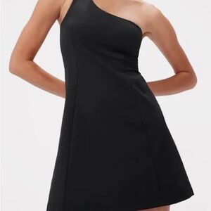 Outdoor Voices One-Shoulder Athletic Dress with Built-In Shorts